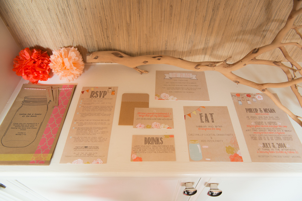 custom designed wedding invitation, destination wedding photography