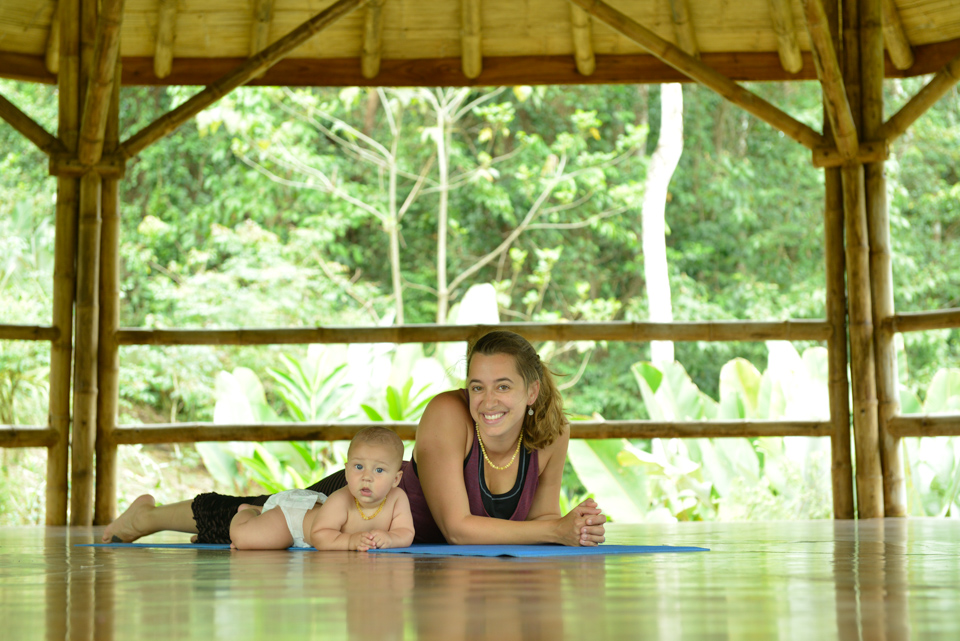 Mommy and baby yoga photo