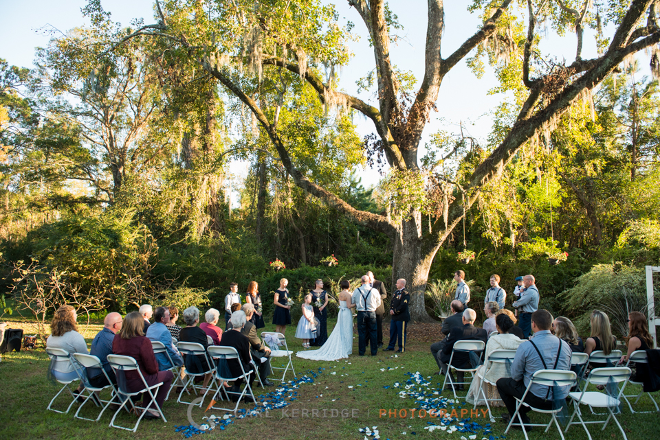 wedding ceremony at the cooper house