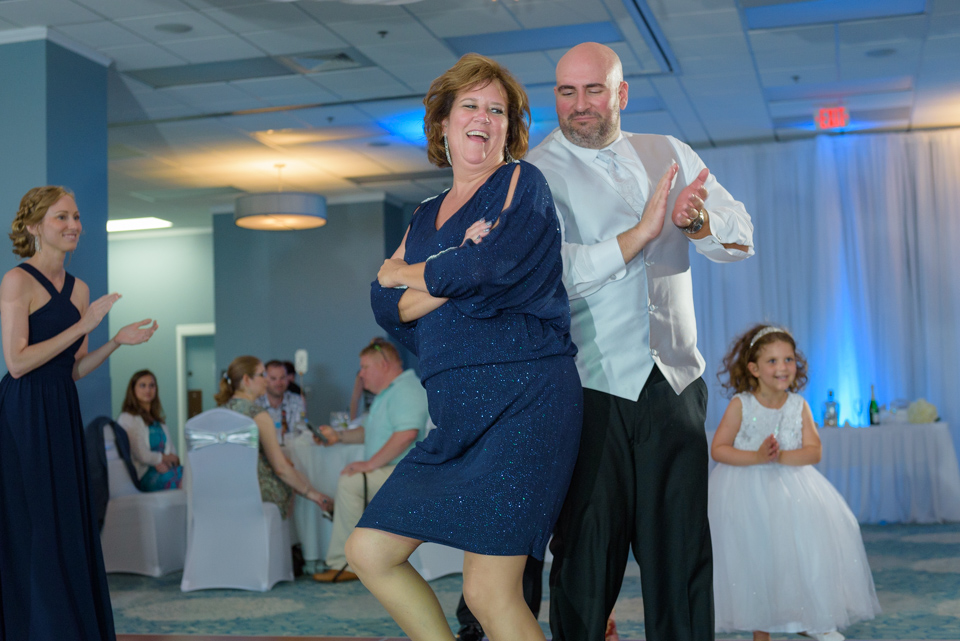groom and mother of the groom dance off