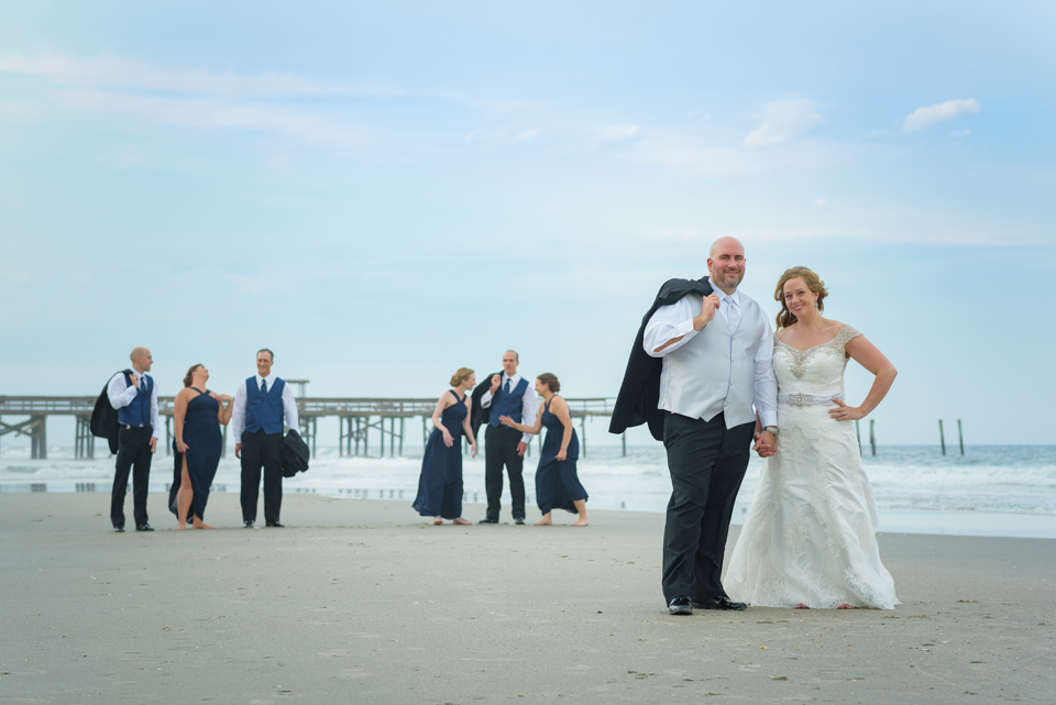 wedding party pose for styled candids in Myrtle Beach